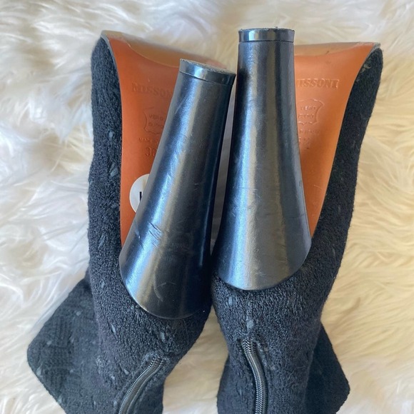 MISSONI Fabric and Leather Ankle Boots, size 36.5 - Picture 7 of 10